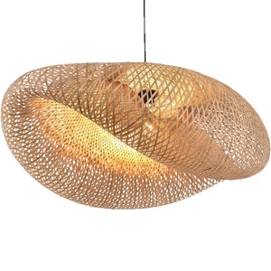 Nouveau Restaurant chinois lustre en bambou lumière <span class=keywords><strong>Zen</strong></span> pour la restauration salon de thé marmite Nongjiale Bar Hall lampe d'art en bambou de taille moyenne - Product Image 5