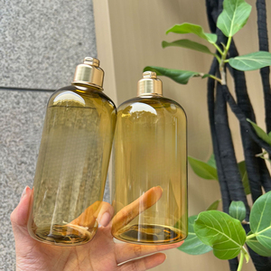 100Ml 250Ml 350Ml 500Ml Rỗng Vàng Nhựa Dầu Gội Đầu Và Điều Hòa Chai Mỹ Phẩm Bao Bì Container Với Vàng Lật Cap - Product Image 5