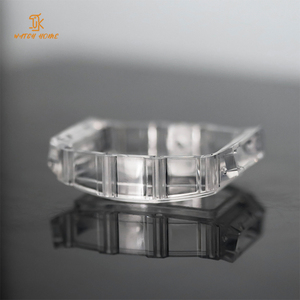 Boîtier de montre en cristal K9 transparent de haute qualité, étanche, de forme tonneau, pour pièces de montres mécaniques, sur mesure - Product Image 3