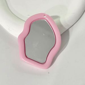 Acrylic Painted Irregular Hole Mirror Pendant DIY Car Hanging Bracelet Phone Chain Bag Accessories Parts - Product Image 5