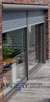 Fenêtres à volets roulants, volets roulants haute sécurité, volets bon marché pour maison, villa, boîtier en aluminium, volets roulants en bois