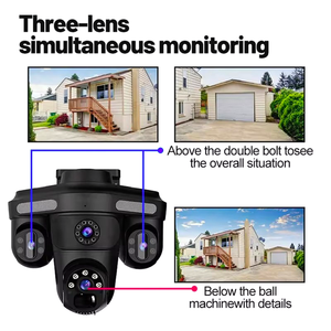 户外 12MP <span class=keywords><strong>3</strong></span> PTZ 太阳能 4G 安防摄像头 双向音频 CMOS 传感器 IP66 防水 360 度视角 夜视监控 - Product Image 2