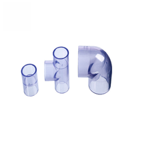 Raccords de tuyauterie en PVC transparent, coudes, manchons, connecteurs en plastique transparent pour système d'eau