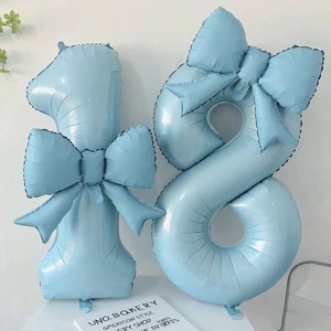Ballon Chiffre en Aluminium Écologique 32/40 Pouces, Couleurs Vives (Rouge, Rose et <span class=keywords><strong>Bleu</strong></span>), pour Anniversaire, Mariage, Fête, Décoration, Cadeau Numérique - Product Image 3