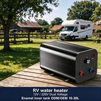 Chauffe-eau pour camping-car 10L, chauffe-eau pour camping-car avec réservoir émaillé, alimentation double DC/AC, affichage numérique, usine ODM