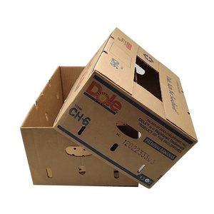 Customized size strong corrugated shipping boxes brown moving cartons banana Ffuit packaging transit carton