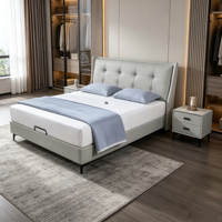 Kunstvolles Softbett Einzigartige Künstlerische Form Modernes Design Echtleder-Polsterung Verstellbarer Bettrahmen - Langlebig Umweltfreundlich Dekorativ