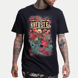 T-shirt à manches courtes de haute qualité, 280 g/m², poids lourd, logo vierge, coupe classique, impression unie, col haut, homme, 100 % coton - Product Image 1