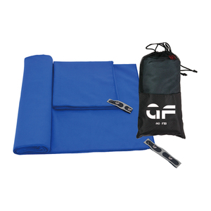 Toalla deportiva de microfibra azul marino bordada personalizada de alta calidad Toalla de gimnasio con logotipo - Product Image 3