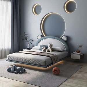 Cama creativa de madera maciza para niños con diseño de oso adorable para niños y niñas Marco resistente para niños pequeños a adolescentes - Product Image 4