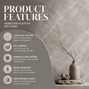 Revestimiento de Yeso Veneciano con Efecto Travertino Cálido, Yeso con Efecto Mármol Veneciano para Paredes de Cocina y Pisos de Comedor - Product Image 5
