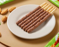 Bâtonnets de biscuits enrobés de chocolat aux amandes, garnis de noix, en gros, en boîte, pour la collation