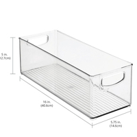ZNF00155 bacs de rangement en plastique transparent garde-manger organisateur boîte poubelle conteneurs pour organiser cuisine réfrigérateur