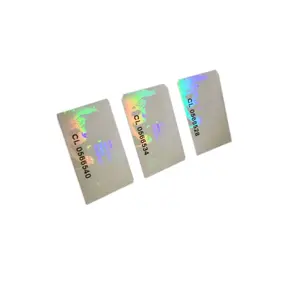 Black serial numbers transparent 3D hologram laser label security sticker