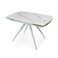 Table à manger multifonctionnelle rotative et pliable en pierre frittée pour hôtels et appartements