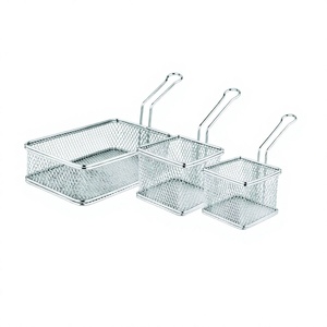 Panier à friture robuste en acier inoxydable pour les frites, filet en maille, passoire de cuisine - Product Image 1