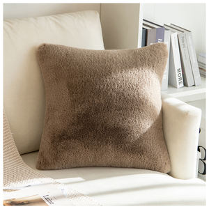 Funda de cojín de piel sintética, venta directa de fábrica, funda de almohada de pelo de conejo de piel sintética, sofá para el hogar, fundas de almohada suaves y cálidas, novedad - Product Image 6