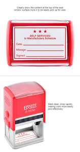 Tampon auto-encreur rectangulaire en plastique ABS 50x30mm, logo personnalisé, sceau de bureau/<span class=keywords><strong>notaire</strong></span> 'AGREED', encre rouge/noire, éponge + tampon en PU - Product Image 4