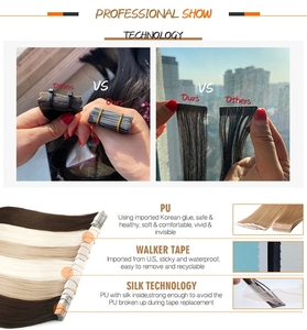 Extensiones de Cabello Humano con Cinta Adhesiva Leshine de Alta Calidad, Extensiones de Cabello Humano con Cinta Adhesiva con Cutícula Virgen Alineada - Product Image 3