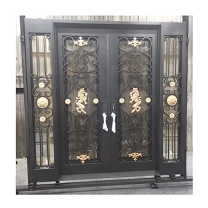 Puertas DE SEGURIDAD DE ACERO tormenta de vidrio decorativo rotura térmica - Product Image 6