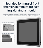 Panel de pantalla táctil para pc industrial, resistente al agua IP65, de aluminio, 17 pulgadas, RS232, Windows 10