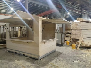 <span class=keywords><strong>Kiosque</strong></span> pliable en bois imperméable à montage rapide pour marché, événement, festival, Noël, avec structure métallique - Product Image 5