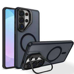 เคสโทรศัพท์แบบมีที่วางเลนส์สัมผัสนุ่มหรูหราสำหรับ S26 S25 S24 S23 S22 Ultra Plus FE รองรับการชาร์จแบบแม่เหล็ก - Product Image 1