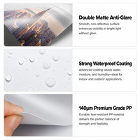 Rouleau de papier synthétique PP mat double face imperméable en gros pour affiches, supports d'impression et signalétique OEM