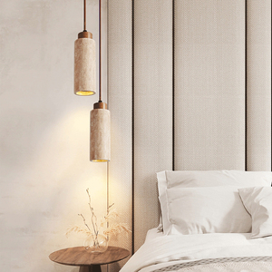 Modern İç Mekan Dekorasyonu Traverten Sarkıt Lamba Oturma Odası Yemek Odası Mermer Sarkıt Lamba - Product Image 4