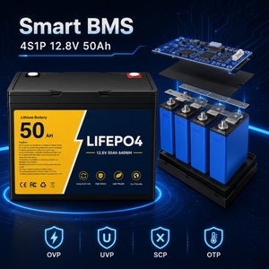 Batterie à décharge profonde 12,5 V 50 Ah au lithium fer phosphate (LiFePO4) avec BMS pour applications solaires hors réseau, VR et marine - Product Image 5