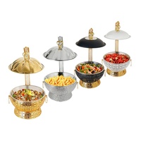 Chauffe-Plat Buffet Professionnel en Acier Inoxydable pour Hôtels et Mariages, Chauffe-Plat Doré 8L pour Buffet