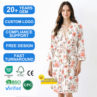 Peignoir long en modal de haute qualité personnalisé par le fabricant, chemise de nuit confortable, vêtements de nuit pour femmes, vêtements d'intérieur