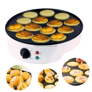 Electric elektrik Griller gözleme makinesi Pancake krep makinesi dumansız yapışmaz sabit alüminyum plaka gösterge ışığı büyük delikler Takoyaki