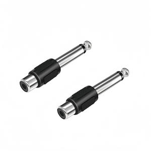 Adaptador de audio hembra de 6,5mm a RCA, conector estéreo mono de 6,35mm, material de aleación de zinc para equipos de audio - Product Image 2