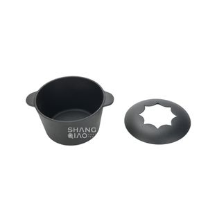 Juego de fondue de hierro fundido esmaltado negro premium, 6 tenedores, quemador y soporte incluidos - Product Image 5