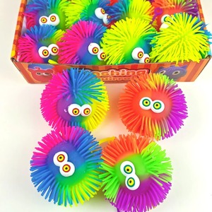 Kids Toy Assorted Designs Squeeze Stress <b>Balls</b> Flashing <b>LED</b> Light up Spiky TPR Hedgehog Puffer <b>Ball</b> Toy With Yoyo - Product Image 5