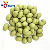 Sunnuts Chinesische Gebackene Wasabi-Erdnüsse mit Senfgeschmack, Japanischer Art, Überzogen, 500g