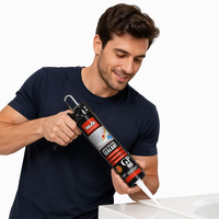 Scellant en silicone acétique multi-usages à séchage rapide, forte adhérence pour les joints en verre, céramique, métal, livraison rapide