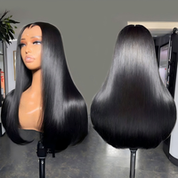Perruque frontale HD sans colle 13x6 en cheveux naturels vietnamiens bruts, vente en gros, perruque en cheveux humains vierges avec cuticules alignées