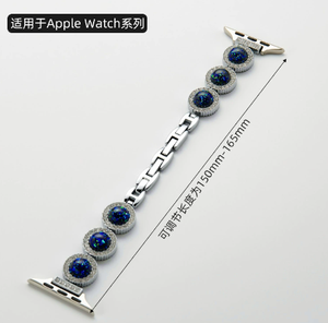 Nouvelle conception de montre-<span class=keywords><strong>bracelet</strong></span> pour <span class=keywords><strong>femme</strong></span> en acier inoxydable de luxe, <span class=keywords><strong>bracelet</strong></span> serti de diamants, style Iwatch, <span class=keywords><strong>bracelet</strong></span> extensible respirant - Product Image 6