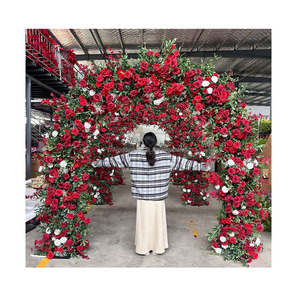 Support à fleurs de mariage <span class=keywords><strong>Grand</strong></span> cerceau en métal Arche dorée pour la décoration - Product Image 1