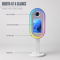 Meestverkochte selfiebooth ringlamp spiegel fotohokje standaard draagbare fotohokje behuizing met afstandsbediening