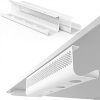 Kit de gestion de câbles flexible et pliable en fer pour bureau, avec design hexagonal ventilé, clips, attaches, supports de câbles et vis pour bureau et maison