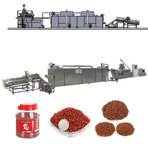 Industrial Automatic Full Complete Dry wet type Fish Food Manufacturing floating fish feed pellet extruder machine plant