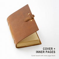 Carnet en cuir vintage rétro avec serrure et clé, journal de voyage personnalisé