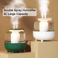 RTSJ 4L Diffuseur de grande capacité Humidificateur domestique à double pulvérisation Humidificateur silencieux à économie d'énergie