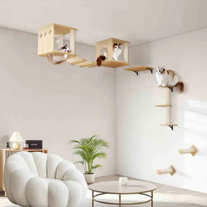 4-teiliges Set Katzenwandmöbel, Modern und Langlebig, zur Einfachen Wand- und Deckenmontage - Product Image 1