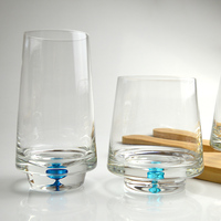 Vidro de vidro de suco de galinha abt, base pesada para vidro de vinho