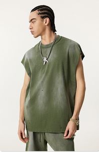 Canotta sportiva Hip Hop classica estiva da uomo 100% canotta in cotone Spray con scimmia senza maniche - Product Image 2