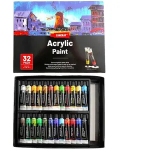 12ML High Quality Art Drawing Acrylic Paint Set Colors for Canvas Wood Fabric Ceramic and Crafts